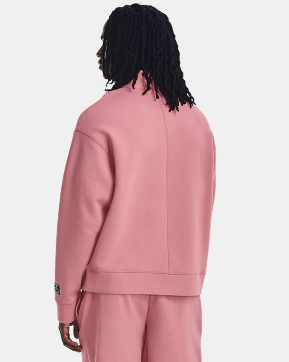 Unisex UA Summit Knit ½ Zip in Pink image number 4